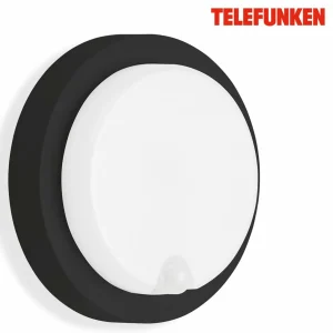 Best Applique à capteur LED Dortmund Ø17 cm noire Éclairage Extérieur Professionnel