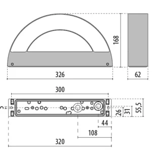 Outlet Applique d'ext. Mask+ M, bas, 3 000 K, anthracite Éclairage Extérieur Professionnel