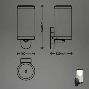 Cheap Applique d'extérieur LED rechargeable 3930015, noir, variateur tactile Éclairage Extérieur Professionnel