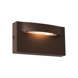 Hot Applique d'extérieur LED Vita, brun rouille, 13,7 x 7,5 cm Éclairage Extérieur Professionnel