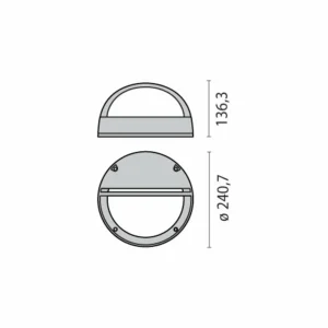 Sale Applique Eko+21/G, E27, anthracite métallisé Éclairage Extérieur Professionnel