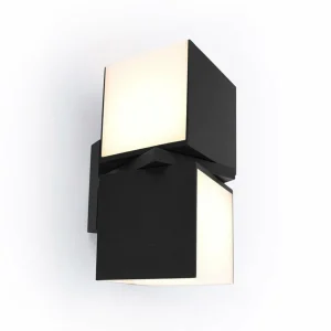 Best Sale Applique LED Cuba, 2 lampes, noire, 3 000 K Éclairage Extérieur Professionnel