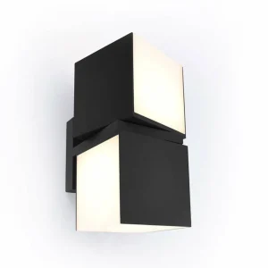 Best Sale Applique LED Cuba, 2 lampes, noire, 3 000 K Éclairage Extérieur Professionnel