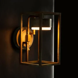Best Applique LED Cubic 3372 laiton ancien/opale Éclairage Extérieur Professionnel