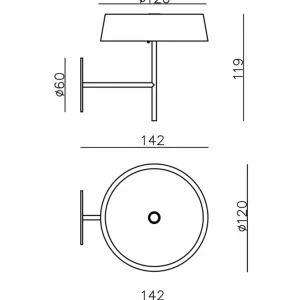 Store Applique LED Miram à batterie, dimmable, bleue Éclairage Extérieur Professionnel