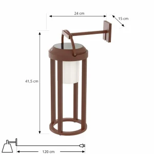 Store Applique murale LED 2 en 1 Tilena, rouille, ronde, aluminium Éclairage Extérieur Professionnel
