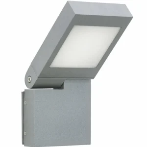 Fashion Applique murale LED 0111, tête pivotante, argentée Éclairage Extérieur Professionnel