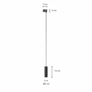 Shop Ejona suspension de rail noir E27 4/15cm Éclairage De Magasins