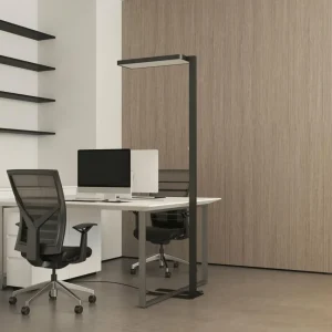 Sale Lampadaire LED Timon, 54W, noir, hauteur 195 cm Éclairage De Bureau