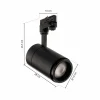 Hot Projecteur à LED sur rail Nanna, 4000K, noir, DALI Éclairage De Magasins