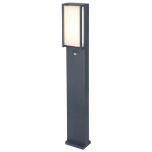 Store Borne lumineuse LED Qubo anthracite, détecteur Éclairage Extérieur Professionnel
