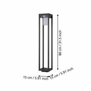 Store Borne lumineuse LED solaire Martano avec capteur Éclairage Extérieur Professionnel