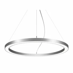 Store BRUMBERB Biro Circle Ring5 direct DALI Ø 45 cm argent 3000 K Éclairage De Magasins