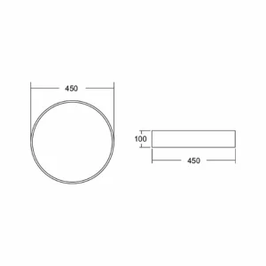 Cheap Biro Circle, Ø 45 cm, DALI intensité variable, argent, 3.000 K Éclairage De Magasins