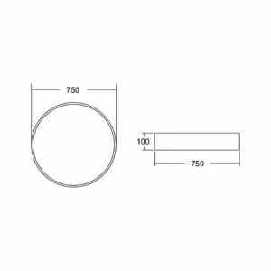 Best Biro Circle, Ø 75 cm, on/off, argent, 3.000 K Éclairage De Magasins