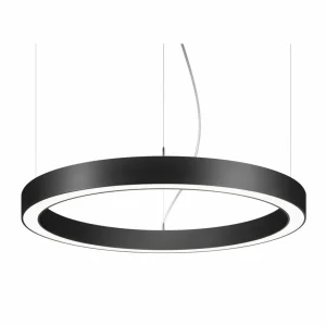 Online Biro Circle Ring10 up/down Ø 60 cm DALI noir 830 Éclairage De Magasins