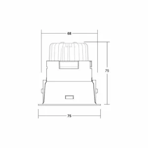Store Downlight Binato DALI boîte de raccordement 2.700 K blanc Éclairage De Magasins