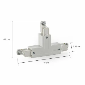 Outlet Connecteur T Noa cond. protection ext gauche blanc Éclairage De Magasins