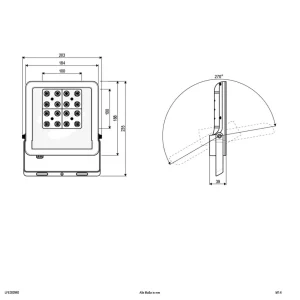 Hot Panthera Projecteur d'extérieur LED IP65 30W 4.000K Éclairage Extérieur Professionnel