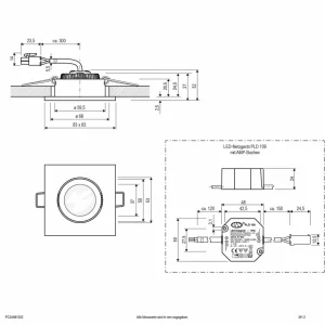 Hot PC20 lampe avec variateur 3000K inox Éclairage De Magasins
