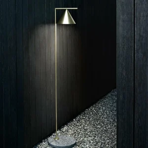 Online Captain Flint lampadaire 4 000K laiton/gris Éclairage Extérieur Professionnel