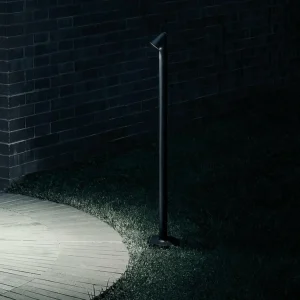 Outlet FLOS Walkstick 2 borne lumineuse 2 700K, noire Éclairage Extérieur Professionnel