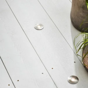 Store Garden 24 Decklight set de 3 pièces en argent, 3x0,8W Éclairage Extérieur Professionnel