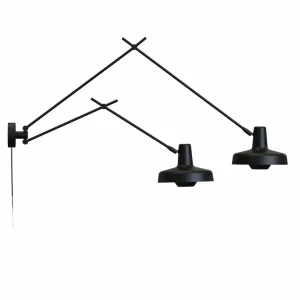 Sale Arigato applique 2 lampes 90cm noire Éclairage De Bureau