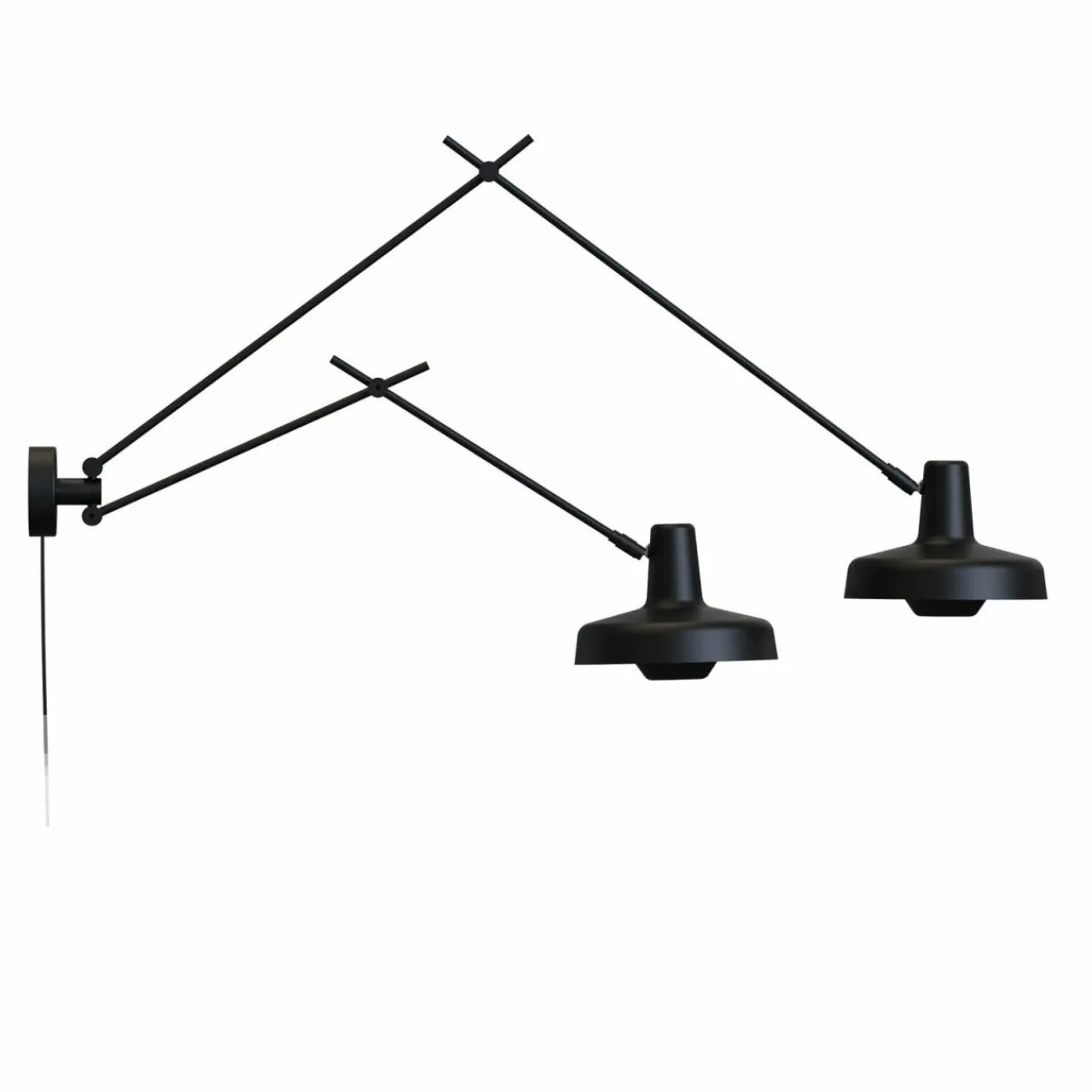 grupa_arigato_applique__lampes_cm_noire_2.webp Sale Arigato applique 2 lampes 90cm noire Éclairage De Bureau
