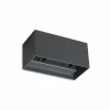 Best Ideal Lux applique d'extérieur LED Atom anthracite, 20 cm, métal Éclairage Extérieur Professionnel