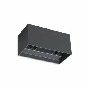 Best Ideal Lux applique d'extérieur LED Atom anthracite, 20 cm, métal Éclairage Extérieur Professionnel
