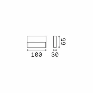 Fashion Ideal Lux applique d'extérieur LED Dedra, blanc, 10 x 6,5 cm Éclairage Extérieur Professionnel