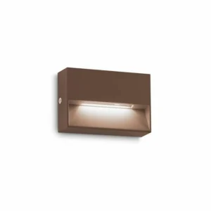 Best Ideal Lux applique d'extérieur LED Dedra, marron, 10 x 6,5 cm Éclairage Extérieur Professionnel