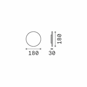 Shop Ideal Lux applique d'extérieur LED Punto, brun, Ø 18 cm Métal Éclairage Extérieur Professionnel