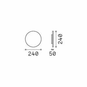 Fashion Ideal Lux applique d'extérieur LED Punto noir Ø 24 cm, métal Éclairage Extérieur Professionnel