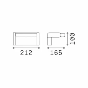Hot Ideal Lux applique d'extérieur LED Swipe anthracite, métal 3.000 K Éclairage Extérieur Professionnel