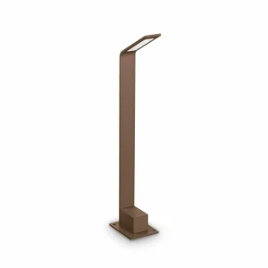 Best Ideal Lux Borne lumineuse LED Agos brun 3.000 K hauteur 60 cm Alu Éclairage Extérieur Professionnel