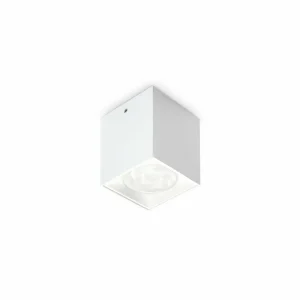Outlet Ideal Lux downlight LED Dot Square, blanc, aluminium, 3.000 K Éclairage De Bureau