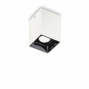 Hot Ideal Lux downlight LED Nitro Square blanc, hauteur 9 cm, métal Éclairage De Bureau