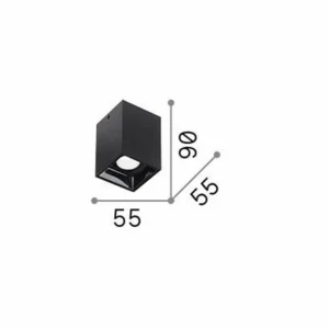 Hot Ideal Lux downlight LED Nitro Square blanc, hauteur 9 cm, métal Éclairage De Bureau