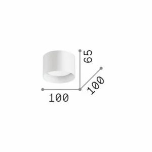 Fashion Ideal Lux Downlight Spike Round, couleur cuivre, aluminium, Ø 10 cm Éclairage De Bureau