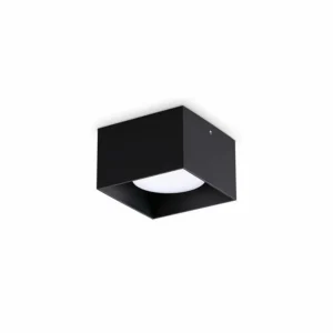 Discount Ideal Lux Downlight Spike Square, noir, aluminium, 10 x 10 cm Éclairage De Bureau