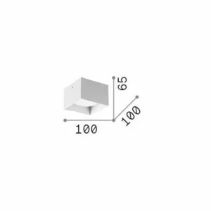 Discount Ideal Lux Downlight Spike Square, noir, aluminium, 10 x 10 cm Éclairage De Bureau