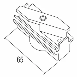 New adaptateur mécanique rail triphasé, argenté Éclairage De Magasins
