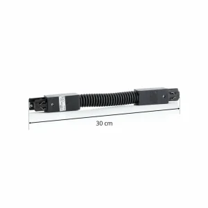 Hot connecteur flex système triphasé LKM, noir Éclairage De Magasins