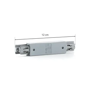 Sale connecteur longitudinal alimentation argenté Éclairage De Magasins