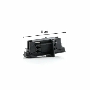 Shop connecteur longitudinal rail triphasé LKM, noir Éclairage De Magasins
