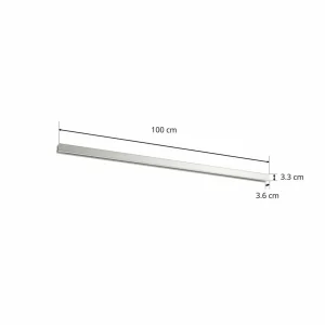 Best LKM Quadro rail triphasé, 1 mètre argenté Éclairage De Magasins
