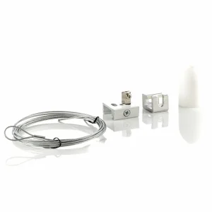 Best Sale Kit de suspension rail triphasé Noa, 300 cm blanc Éclairage De Magasins