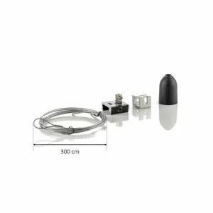 Outlet Kit de suspension rail triphasé Noa, 300 cm noir Éclairage De Magasins